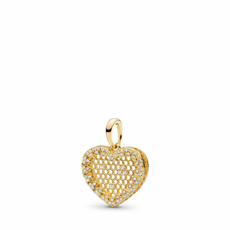 Pandora Shine™ Honeycomb Lace Pendant Online NZ, 18ct Gold Plated (869013-UVG)